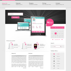 Website Template, Vector illustration.