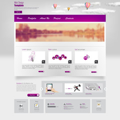 Professional website template vector illustration,