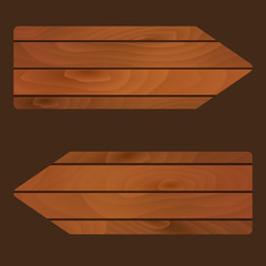 vector wooden banners signs boards with texture eps10