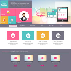 Flat Website Elements / Template Vector