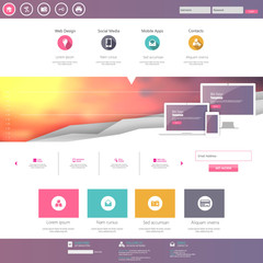 Flat Website Elements / Template Vector