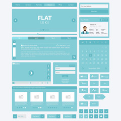 Flat Website Elements / Template Vector