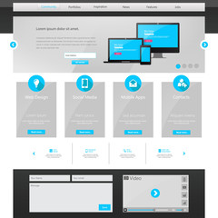 Modern website template design vector illustration