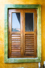 colorful wooden window