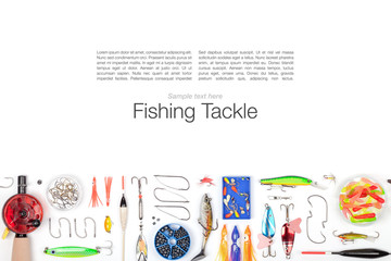 fishing tackle on white background © 123object_stock