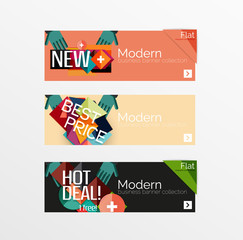 Set of banners with stickers, labels and elements for sale