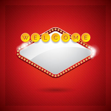 Vector illustration on a casino theme with lighting display