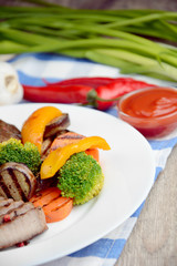 Delicious grilled beef steakes
