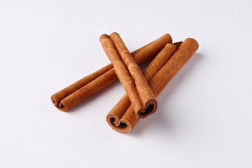 cinnamon on a white back ground