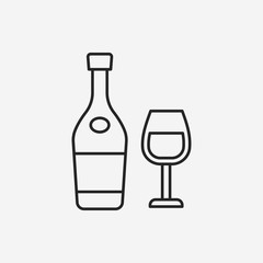 champagne line icon