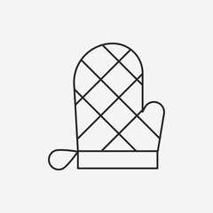 baking gloves line icon
