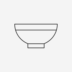 bowl line icon
