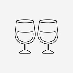 Glass cup line icon
