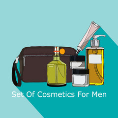 set of cosmetics for men