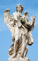 Fototapeta na wymiar Rome - Angel with garment from Angels bridge