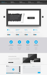 Modern Clean One page website design template.