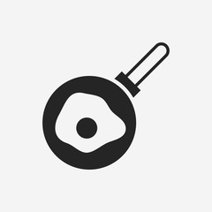 Omelette pan icon