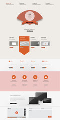 Naklejka premium Modern Clean One page website design template.