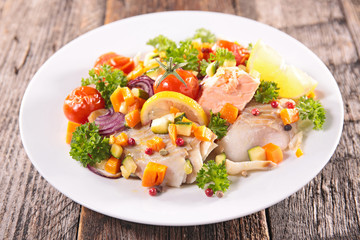 fish and vegetable