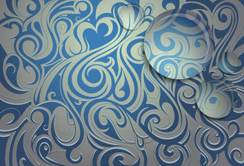 Decorative backdrop with drops on surface