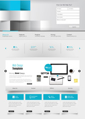 Modern Clean One page website design template.
