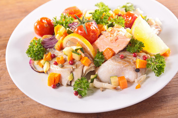 fish and vegetable