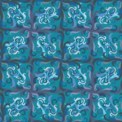 Seamless pattern. blue background.shades of blue.