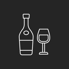 champagne line icon