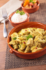 chicken and curry sauce