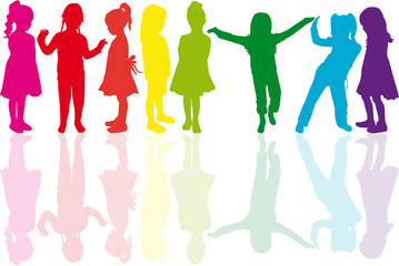 Children silhouettes