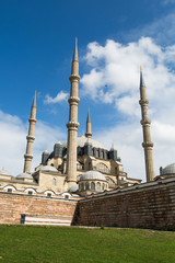 Fototapeta na wymiar Outside view of Edirne Selimiye Mosque