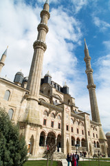 Fototapeta na wymiar Outside view of Edirne Selimiye Mosque