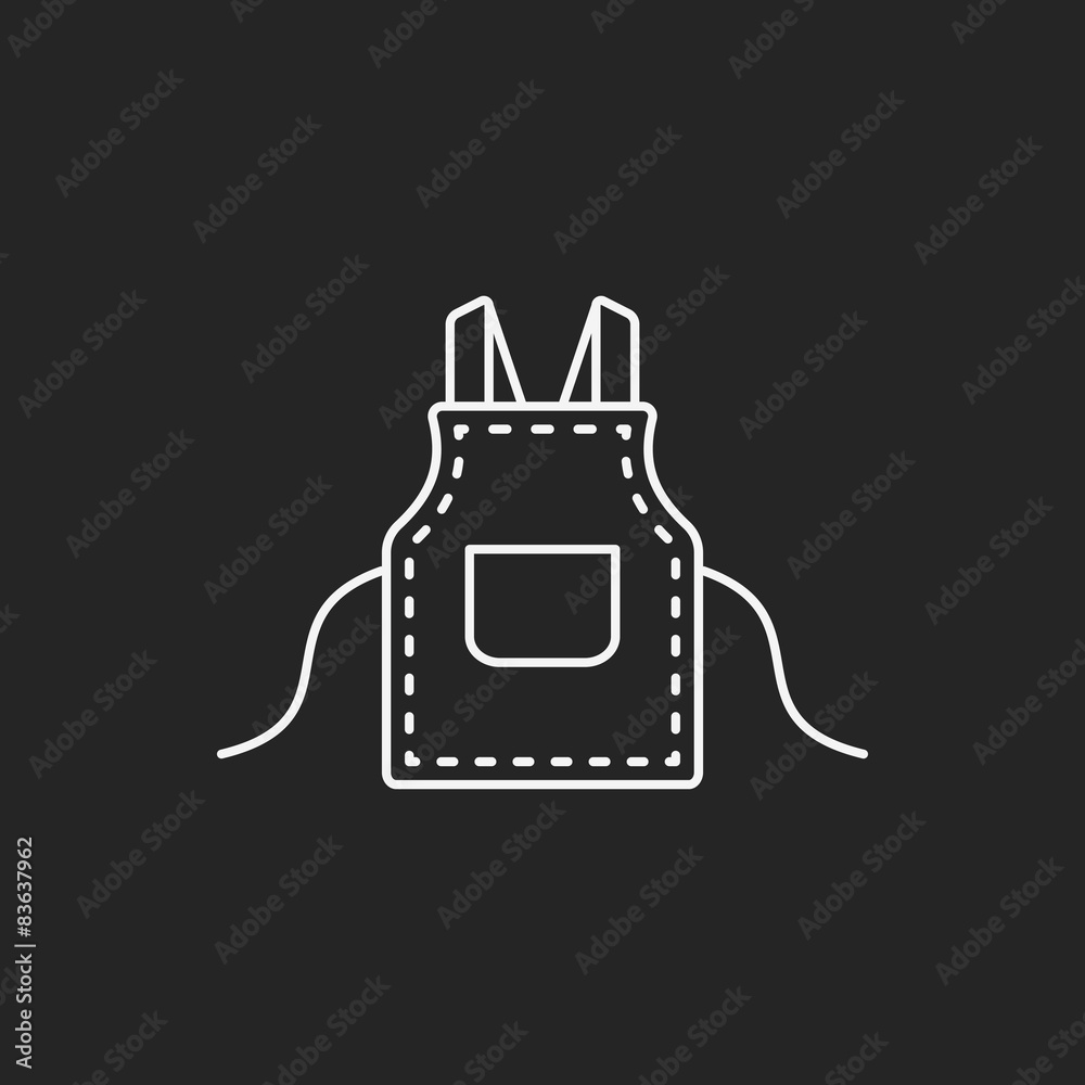 Canvas Prints apron line icon