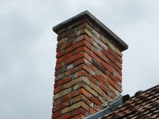 Chimney on rooftop