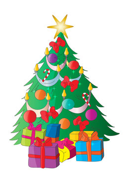 Christmas tree, albero di Natale cartoon