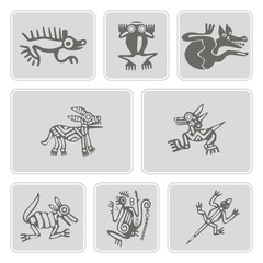 icons with American Indians relics dingbats characters (part 7)