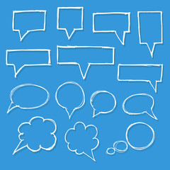 Fototapeta premium Speech bubbles. Hand-drawn design elements collection.