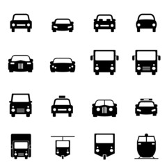 car icons set vector illustration