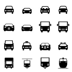 Fototapeta premium car icons set vector illustration