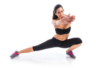 Sport woman stretching