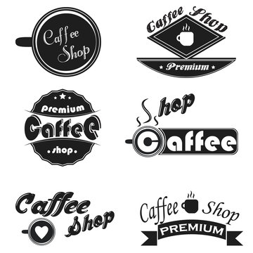 Caffee icons set on a white background. Vector illustration