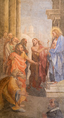 Rome - John the baptist shows the Christ fresco