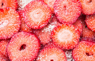Strawberries background.