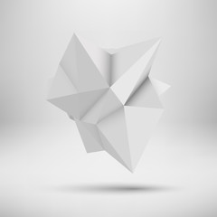 White Abstract Polygonal Shape - 83644507