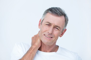 Fototapeta premium Patient with neck ache