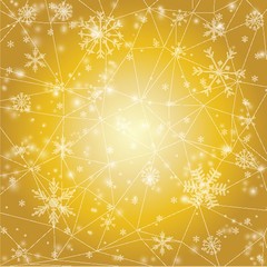 Holiday greeting card with abstract christmas snowflakes and place for our text