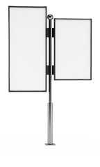 two different white billboards