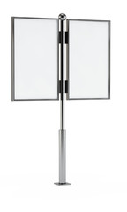 two white billboards