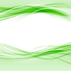 Green smooth swoosh eco border abstract layout