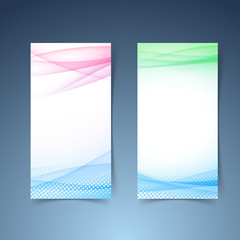 Modern transparent vertical smooth wave card collection